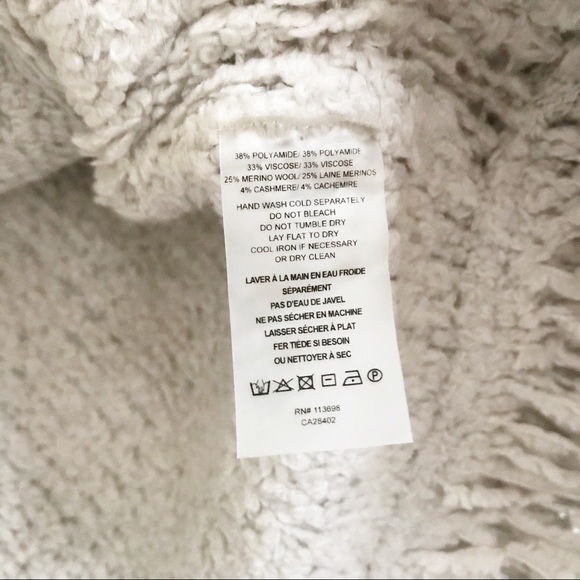 Margaret O'leary Women's XS Samantha Cashmere Blend Fringe Jacket Cardigan Cozy - Picture 5 of 6